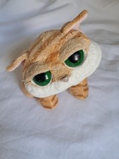 Peluche nounours chat roux orange tigré yeux verts Chilie Russ Berrie