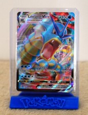 Pokemon    Présentoir / Stand / Socle   bleu   pour  Carte  en Toploader et  PSA