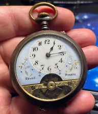 Montre HEBDOMAS gousset   PRESTO AVEC RÉVEIL - BREVET 31781 EXTRÊMEMENT RARE