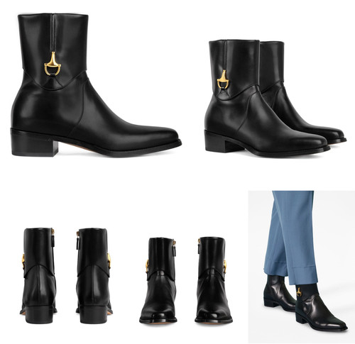 Bottes cheville horsebit gucci - bottes,