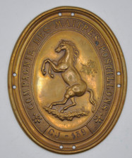 Plaque de métier - Postillon CJ-139 Compagnie des Maîtres Postillons Circa 1860