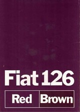 Catalogue Brochure Fiat 126 Red / Brown 06/1983 Allemagne Deutschland