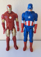 LOT DE 2 FIGURINES ARTICULES MARVEL DC COMICS SUPER HEROS 29 cm HASBRO
