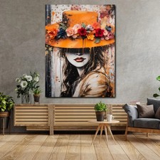 Tableau Street Art - Fille au