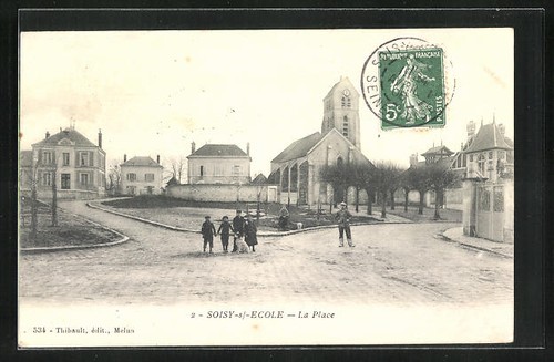 Cpa soisy ecole - soisy-s.-ecole,, place