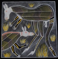 Tableau Aborigène Australie - Eddie Bliner - Acrylique sur toile