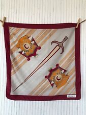 Foulard Carré Gim Renoir épée et blasons Vintage FO373