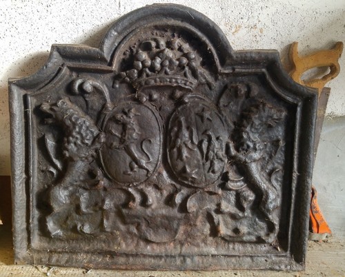Plaque cheminée fonte - cheminée, en