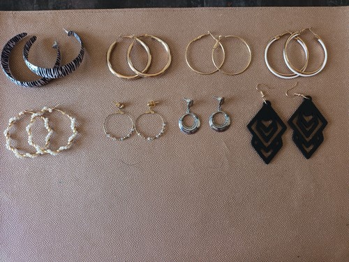 Lot paires boucles d - 8,