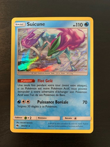 Carte pokémon suicune - pokémon,