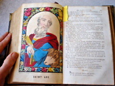 livre religion ancien L'OFFICE DE LA GLORIEUSE VIERGE MARIE 1856 reliure cuir