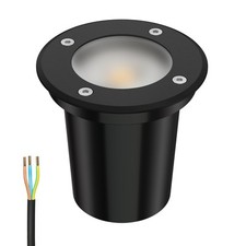 Luminaire encastré de sol BOLI pour l'extérieur IP67 noir givré 108mm Ø