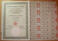 Action. Etablissements ROFFO - Action de 30 francs au porteur 1974 (2)