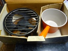 Ancien Service à Fondue Le Creuset en Fonte Émaillée