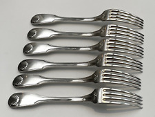 6 FOURCHETTES VENDOME COQUILLE CHRISTOFLE métal argenté longueur 20,5 cm Lot N°1