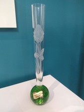 ANCIEN VASE SOLIFLORE en VERRE