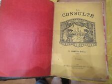 ancien livre livret marionnette guignol le theatre la consulte drevet 1885