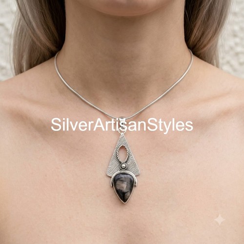 Pendentif chiastolite - pendentif, en