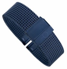 Minott Bracelet De Montre Milanaise En Acier Inoxydable Brillant Bleu 30685