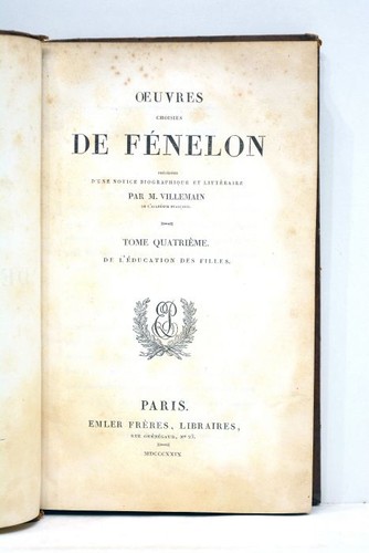 Livre ancien fenelon oeuvres - ancien,