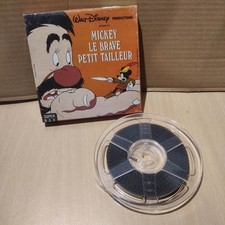 MICKEY walt disney - film SUPER 8 noir et blanc 40 m - ANCIENNE bobine cinéma