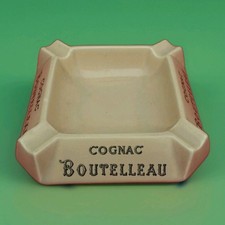 Superbe ancien cendrier cognac boutelleau en céramique vintage
