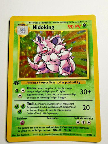 Carte pokémon nidoking - carte, ​nidoking