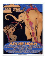 Art mural éléphant vintage