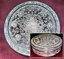Argenterie ancienne de prestige Iranienne post-sassanide boite ronde argent 167g