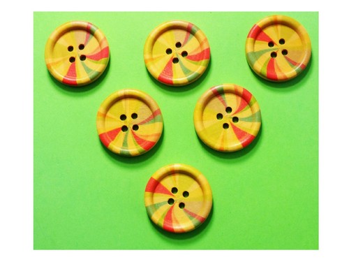 Lot boutons bois rond - lot,