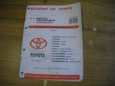 BAREME DE TEMPS TOYOTA celica