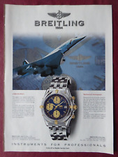 11/1996 PUB BREITLING CHRONOMAT WATCH MONTRE UHR CONCORDE BRITISH AIRWAYS AD
