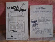 Notice LA DICTEE MAGIQUE TEXAS INSTRUMENTS VINTAGE SPEAK & SPELL + modules magi