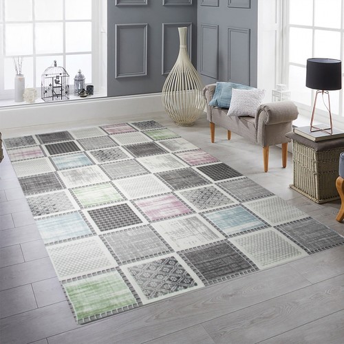 Tapis moderne poils courts - moderne,