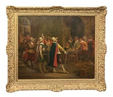 Original Antique Oil Canvas