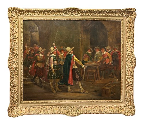 Original antique oil canvas - antique,