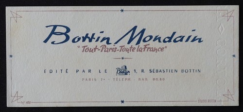 Buvard bottin mondain - buvard, tout