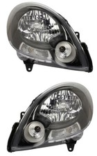 PHARE AVANT GAUCHE + DROIT ELECTRIQUE POUR RENAULT KANGOO II 02.08-07.13 H4 NOIR