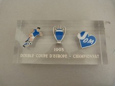 OBJET  RARE OLYMPIQUE MARSEILLE DOUBLE COUPE EUROPE -CHAMPIONNAT 1993