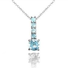 Argent Sterling Topaze Bleu