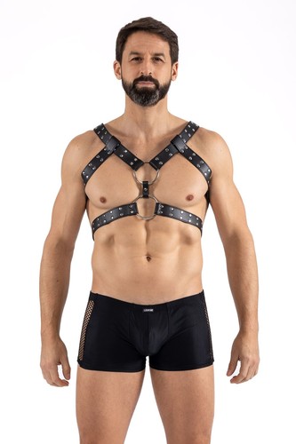Harnais homme simili - cuir, avec