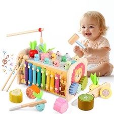 Jouet Bebe Montessori 1 an 9 en 1 Jeux en Bois Jouet Educatif Enfant 12 Mois ...
