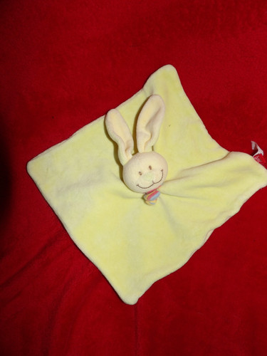Doudou plat tex lapin vert - plat,