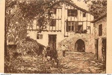 64 - Urrugne - Vieille Ferme à Urrugne - D'après une peinture de Floutier - Coll