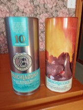 lot de 2  coffrets tole whisky Bruichladdich, rare