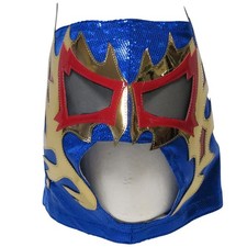 Masque de lutte bleu semi-réplique Kendo Ka Shin Lucha Libre Pro