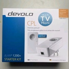 CPL DEVOLO 1200 DLAN, COMPATIBLE AVEC TOUTES LES BOX, 2 PRISES ET 2 FICHES RJ45.