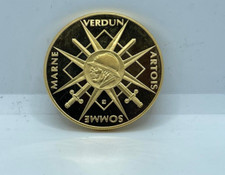 MEDAILLE COMMEMORATIVE WW1 BATAILLES VERDUN MARNE ARTOIS SOMME 1914-1918