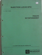 Manuel d'atelier PEUGEOT Injection LUCAS EPIC ref 647 de 09/94