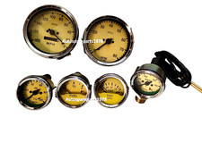 SMITHS Replica Jauge Kit Température Fioul Volt + Speedo 180-0MPH+0-80RPM 100MM